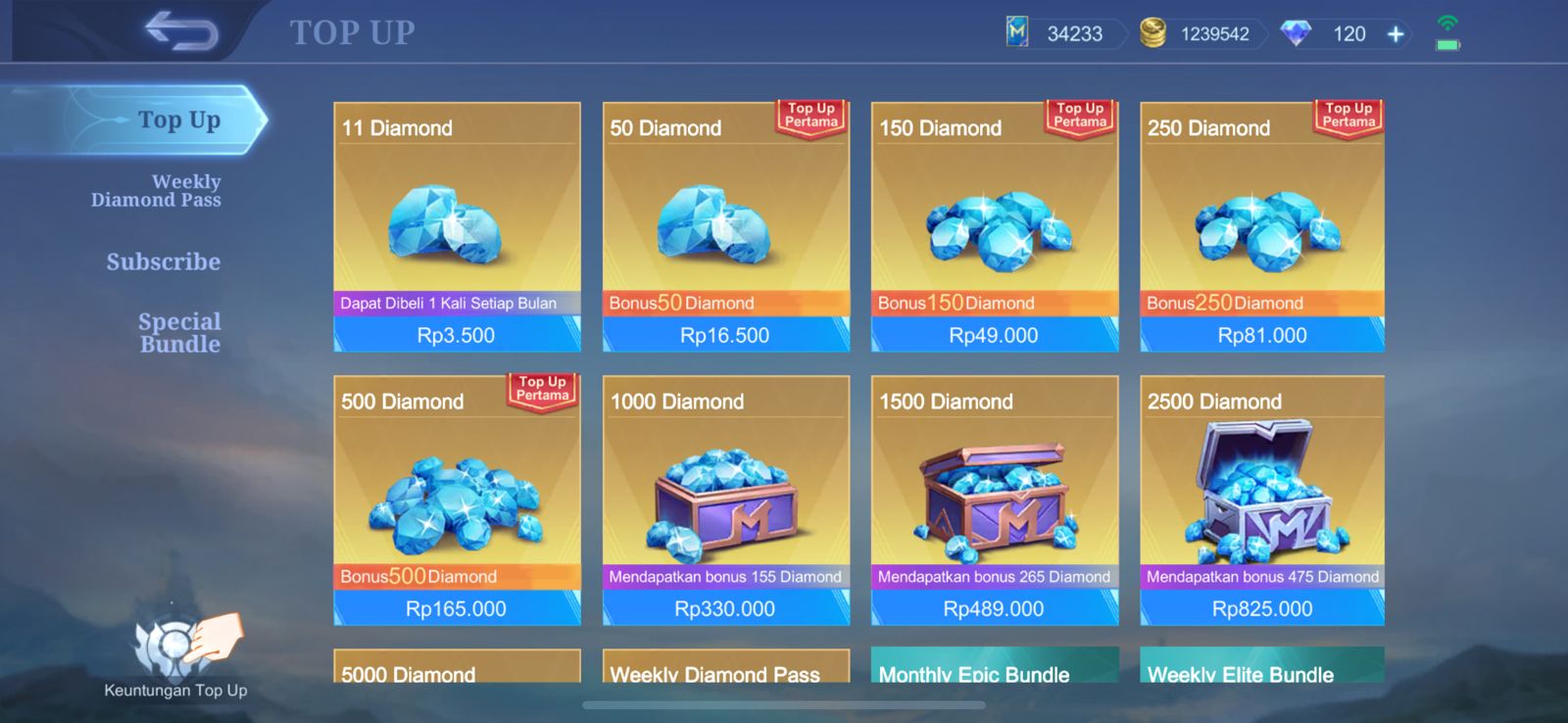 PROMO DIAMON GANDA INDO 50 + 50